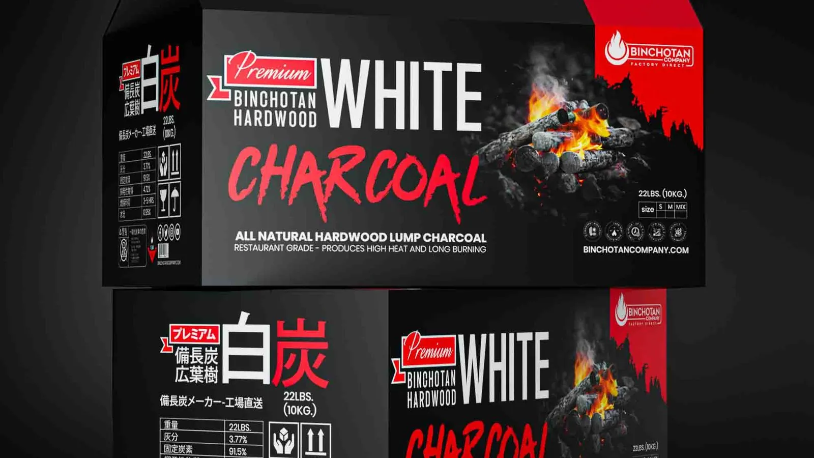 Binchotan charcoal packaging